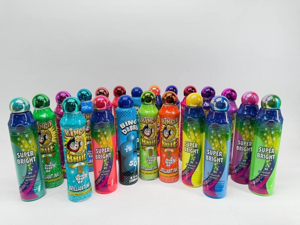 Bingo Dauber Set 21 Pc Bingo Brite Super Bright Markers Carry Bag 6.10 lb